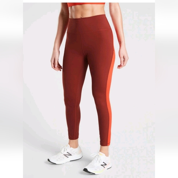 Athleta Ultimate Stash Pocket Colorblock Laser Cut 7/8 Tight Sz XXS EUC - Picture 1 of 15